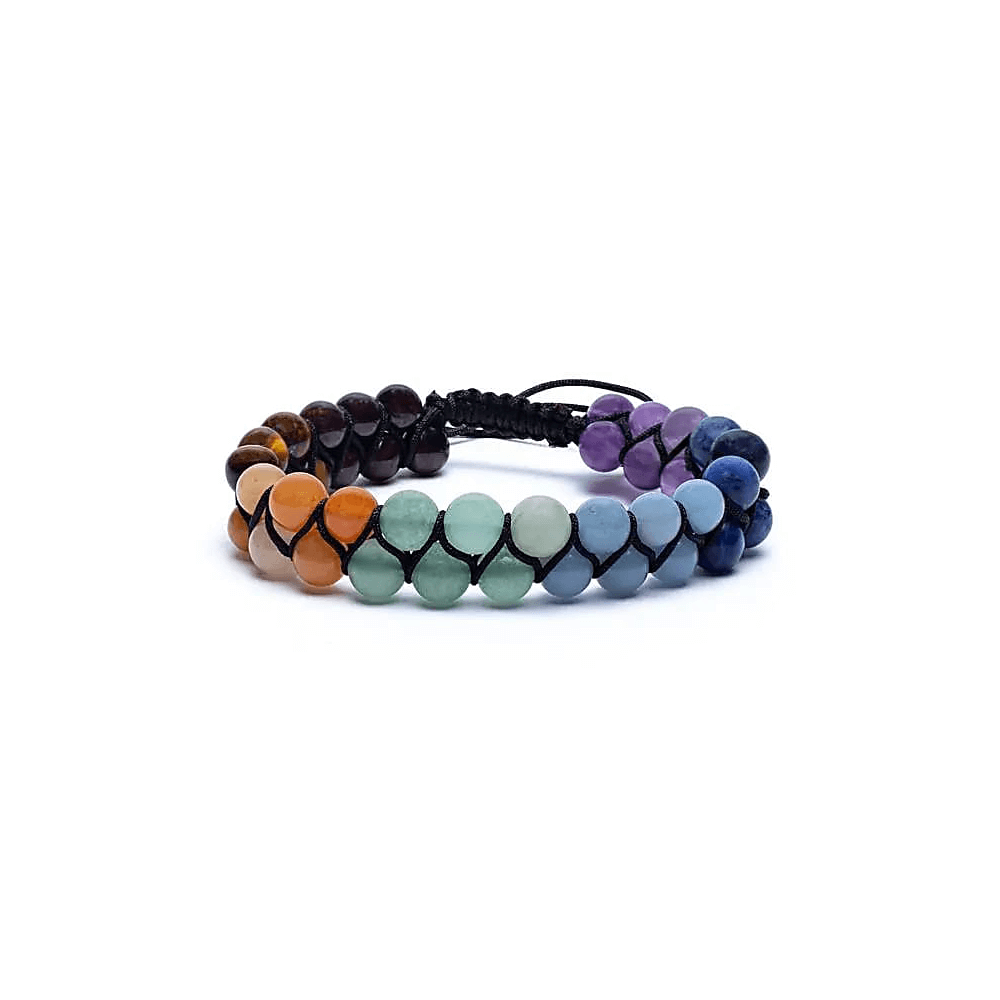 Armband Chakra zweireihig verstellbar