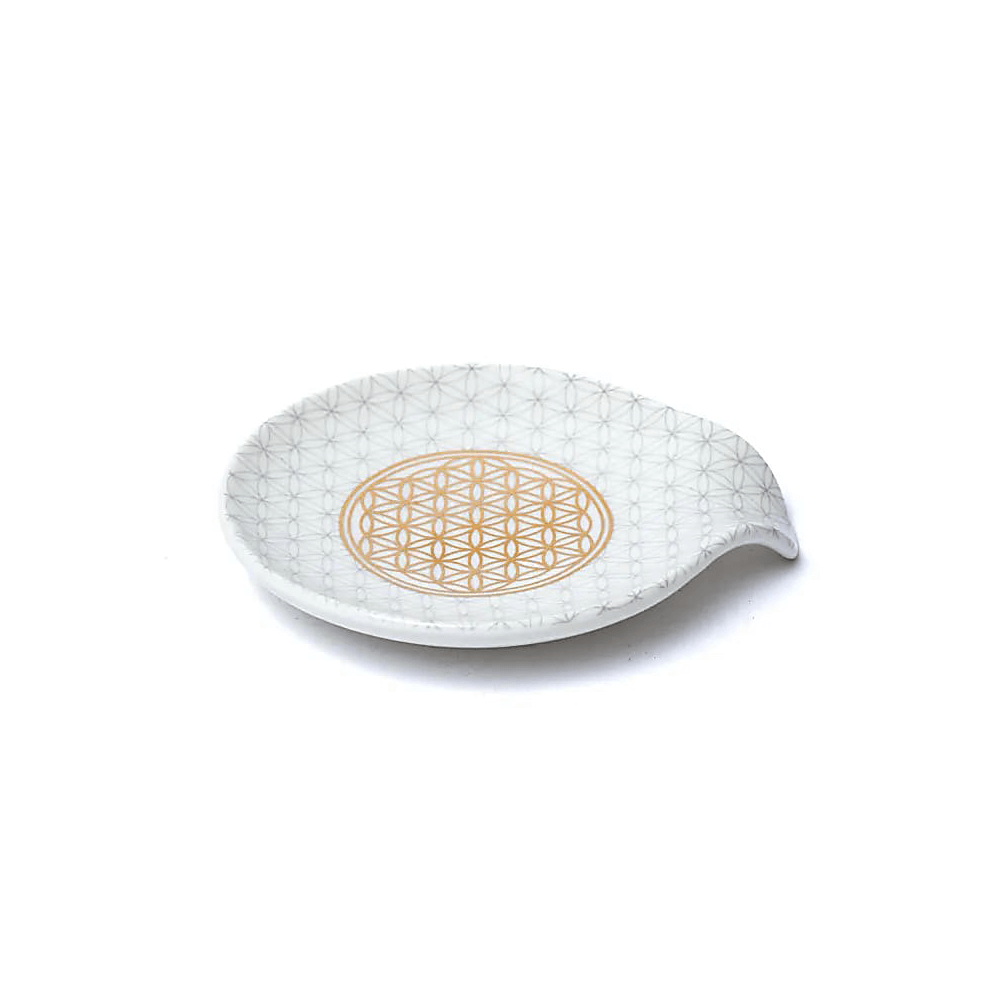 Teebeutelablage Blume des Lebens