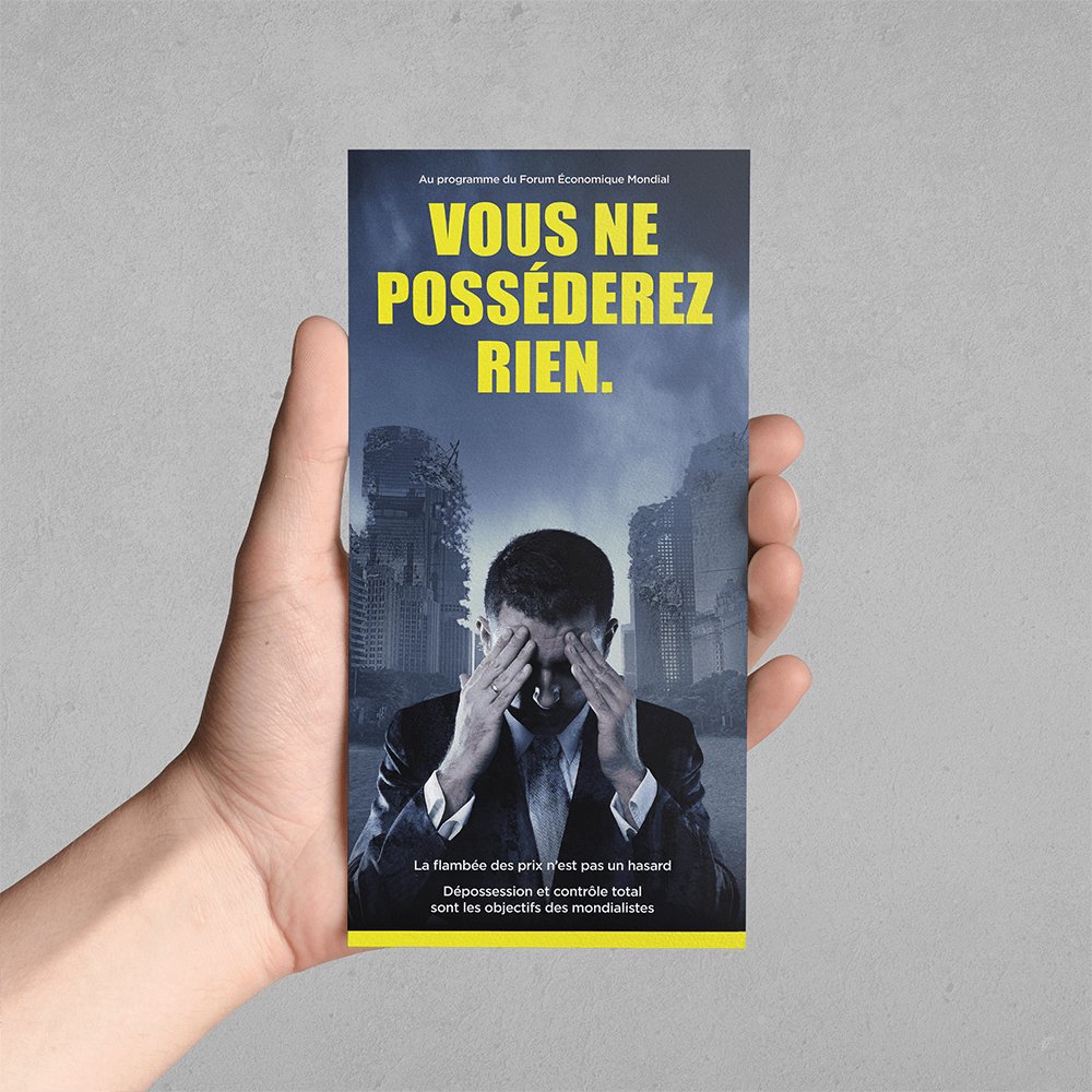 Dépliant sur la Grande Réinitialisation (Great Reset)