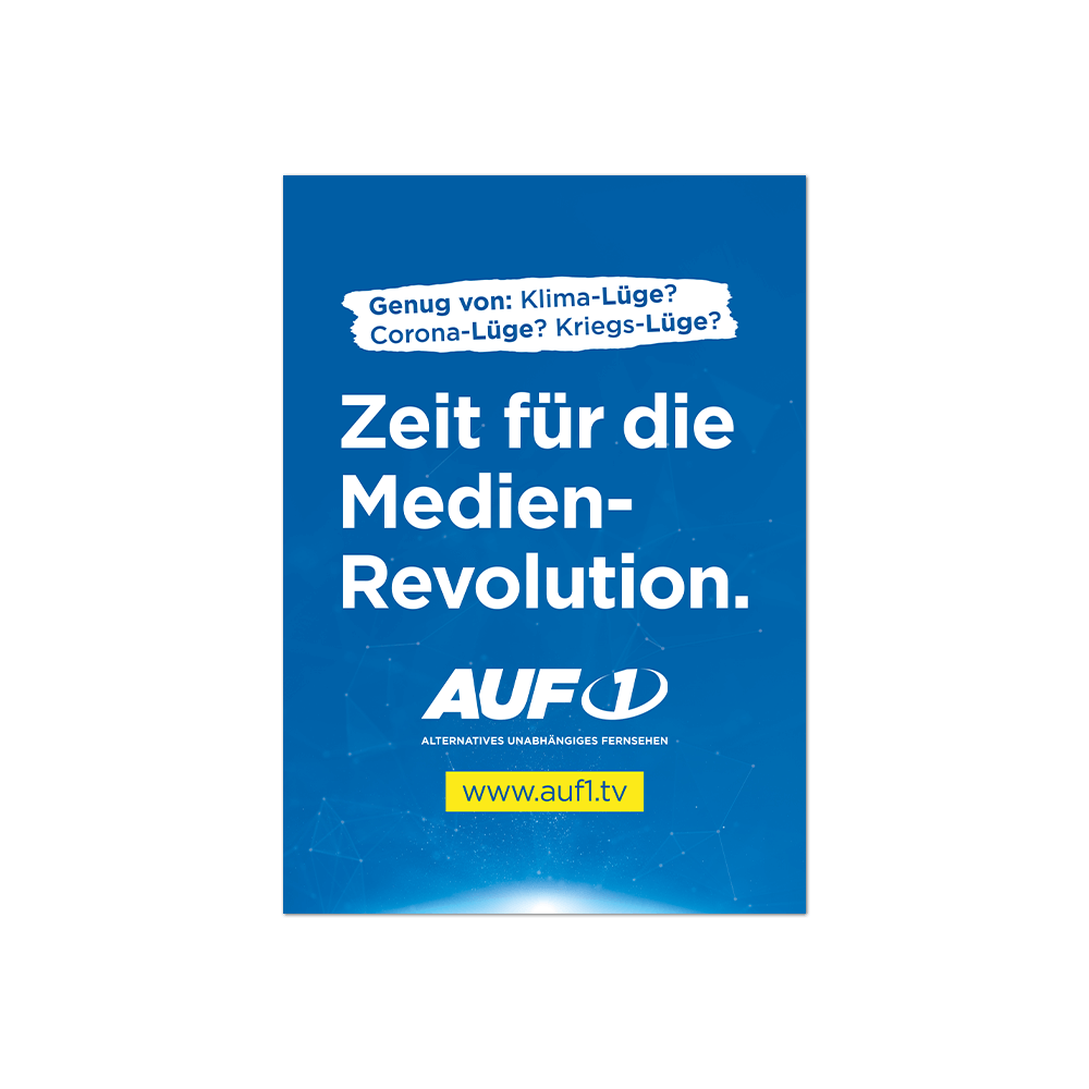 Plakat „Zeit für die Medien-Revolution“