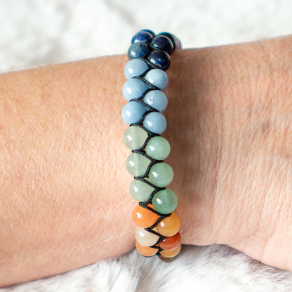 Armband Chakra zweireihig verstellbar