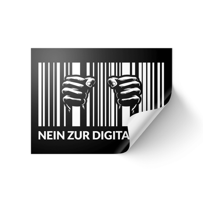 Aufkleber „Nein zur digitalen ID“