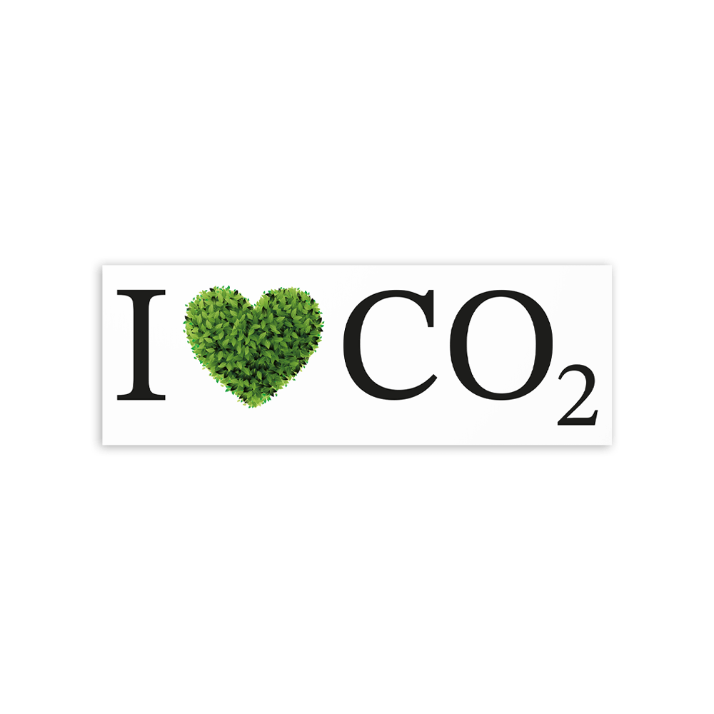 Aufkleber „I Love CO2“