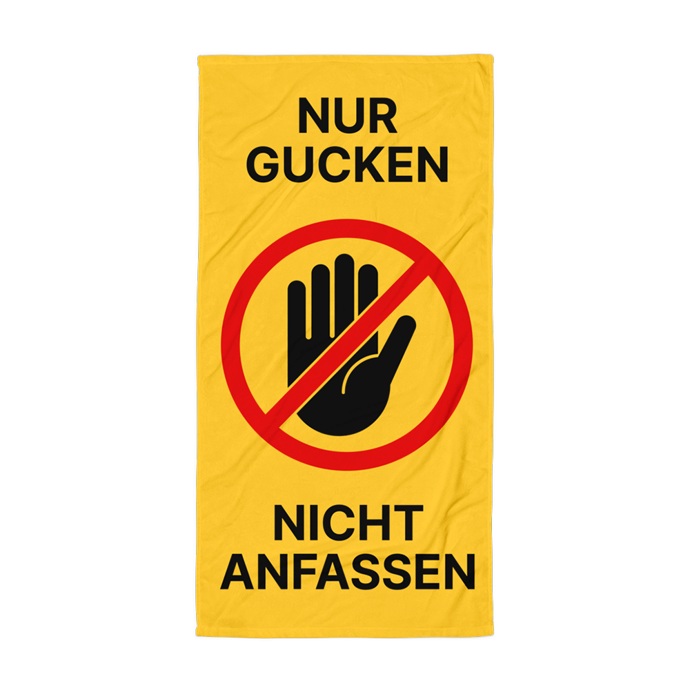 Badetuch „Nur gucken – nicht anfassen“