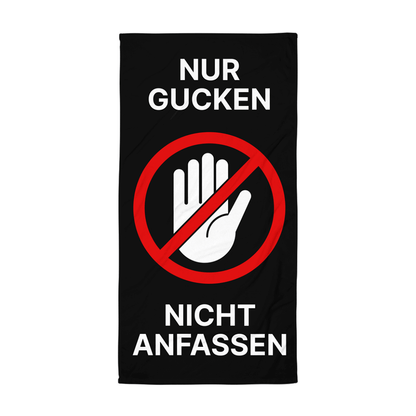 Badetuch „Nur gucken – nicht anfassen“