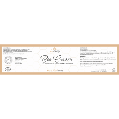 Bee Cream Bienengiftsalbe und 8 Kräuterextrakten