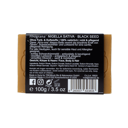 Aleppo Seife Schwarzkümmel