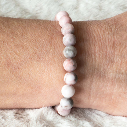 Mala Armband Zebrajaspis rosa