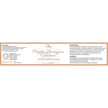 Propolis Deocreme mit Lemongrass