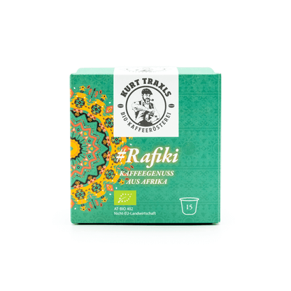 Kompostierbare Kaffeekapseln mit Bio Kaffee Rafiki