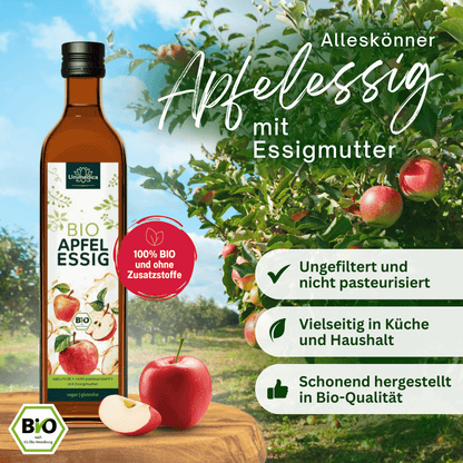 Bio Apfelessig mit Essigmutter