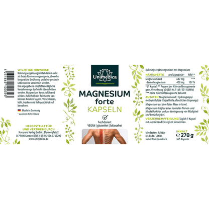 Magnesium forte Kapseln (365 Stück)