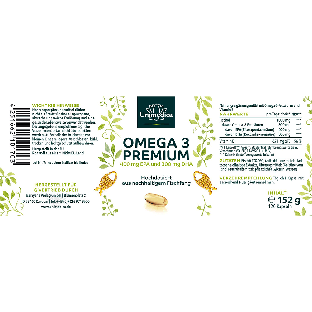 Omega-3 Premium Kapseln (120 Stück)