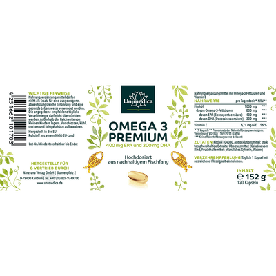 Omega-3 Premium Kapseln (120 Stück)