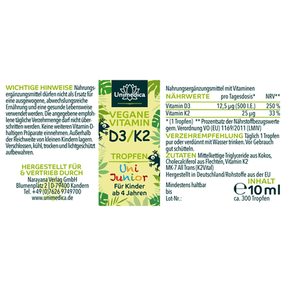 Uni Junior Vitamin D3/K2 Tropfen