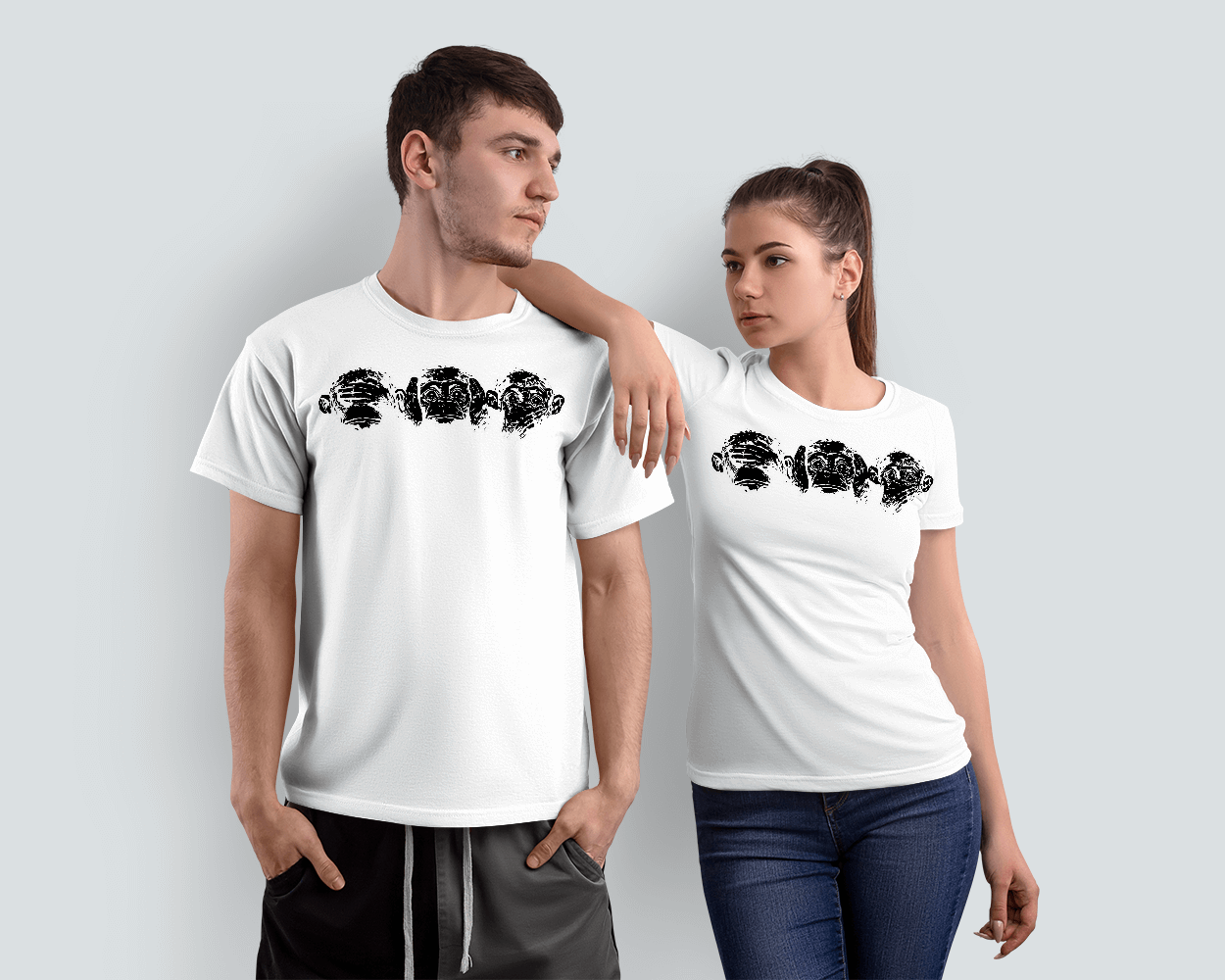 T-Shirt „Drei Affen“
