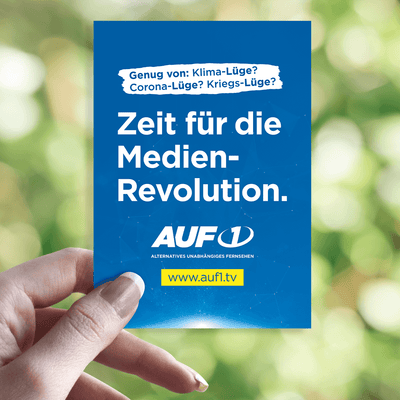 Aufkleber „Zeit für die Medien-Revolution“