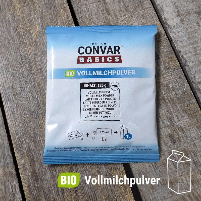 CONVAR Bio Vollmilchpulver (125g ergibt 1 Liter)