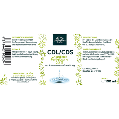 CDL/CDS Chlordioxid Fertiglösung 0,3% (100 ml)