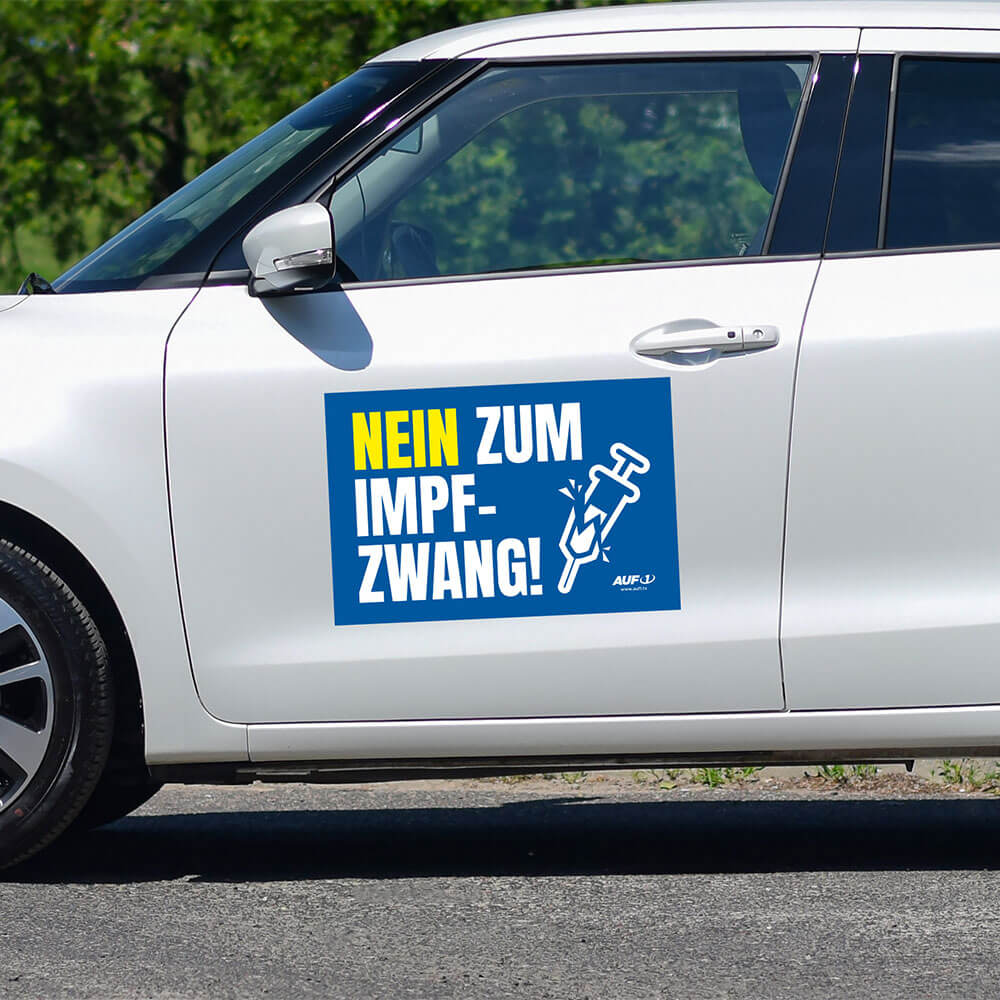 Magnetfolie „Nein zum Impfzwang“