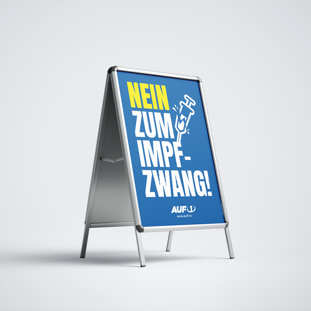 Plakat „Nein zum Impfzwang“