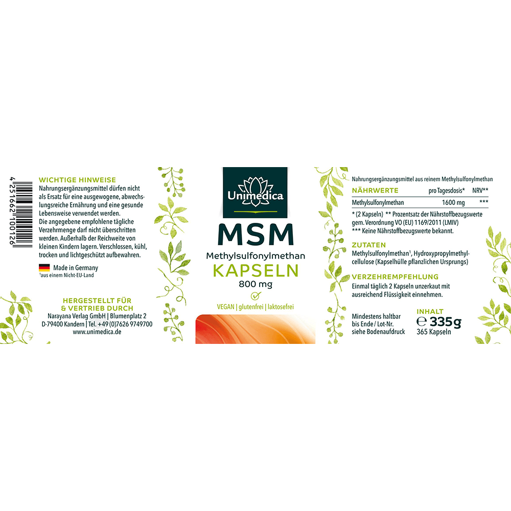 MSM Kapseln (365 Stück)