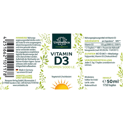 Vitamin D3 5000 IE Tropfen
